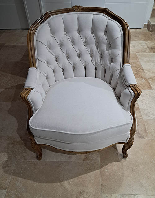 restauration fauteuil tissus